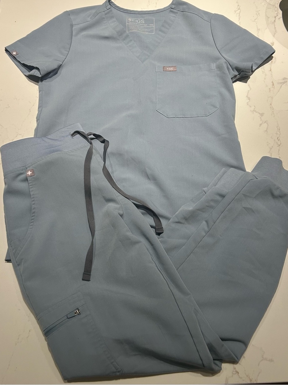 Dusty Blue Figs Scrub Set